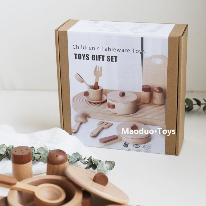 Juego de cocina de madera de h - Kids Toys Kitchen Set reseña y precio