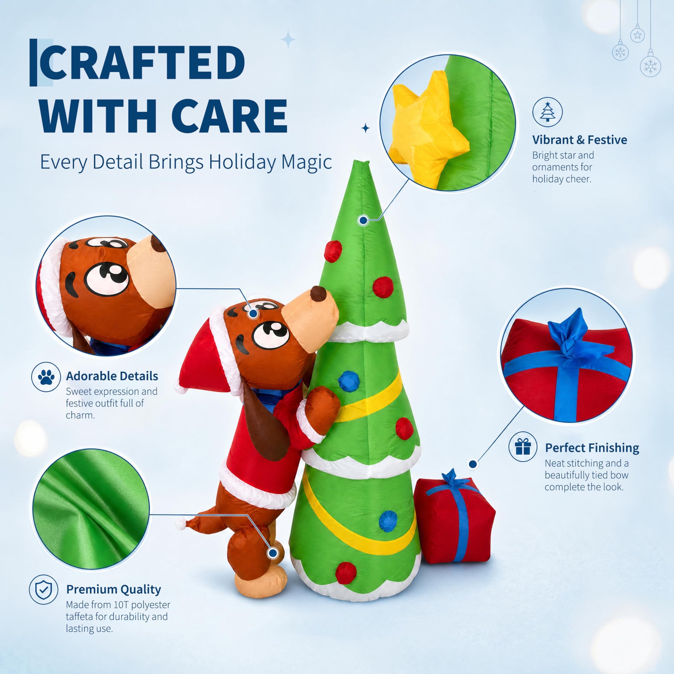 Perro navideño inflable gigant - Kids Yard Toys reseña y precio